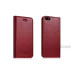 Книжка-чехол на iPhone 5 & 5s GGMM Genuine Leather Kiss wine red