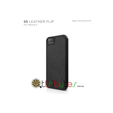 Чехол iPhone 5 black (ELS5LE-FL-BK-RT) Elago S5 Genuine leather pocket
