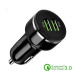Автомобільна зарядка Quick charge 3.0 black