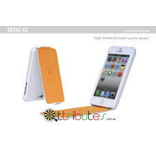 Чохол iPhone 5 & 5s Hoco Leather Case Duke Flip Top White Чохол iPhone 5 & 5s Hoco Leather Case Duke Flip Top White