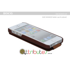 Чохол iPhone 5 & 5s Hoco Leather Case Duke Flip Top Brown Чохол iPhone 5 & 5s Hoco Leather Case Duke Flip Top Brown