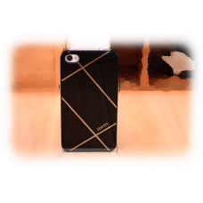 Чехол Накладка iPhone 4/4s HHMM черная