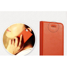 Книжка-чехол на iPhone 5 & 5s GGMM Genuine Leather Kiss orange